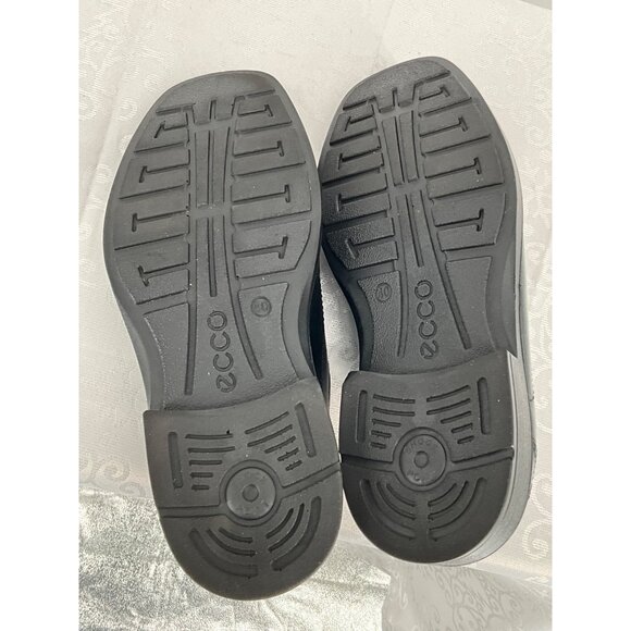 Ecco Mens Leather Slip-On Loafers Size 40 Black - Picture 4 of 7